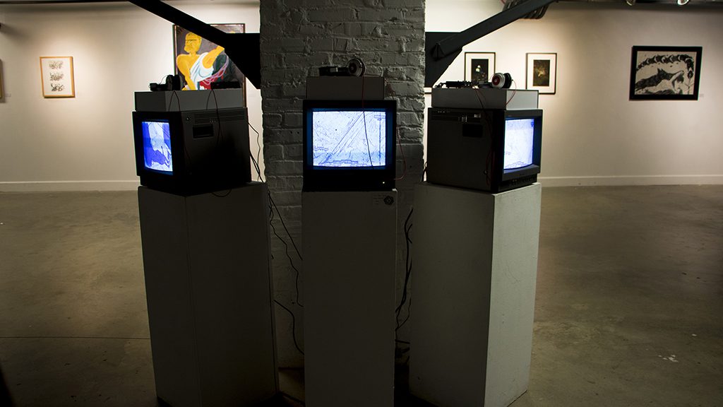 Video installation in Chris White Gallery