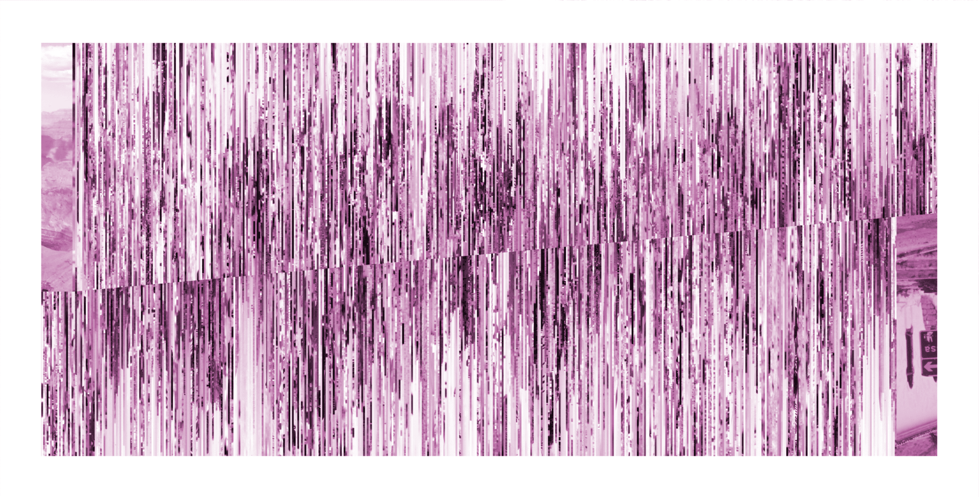 wide landscape print showing data visualization of amount of mauve in slide archive